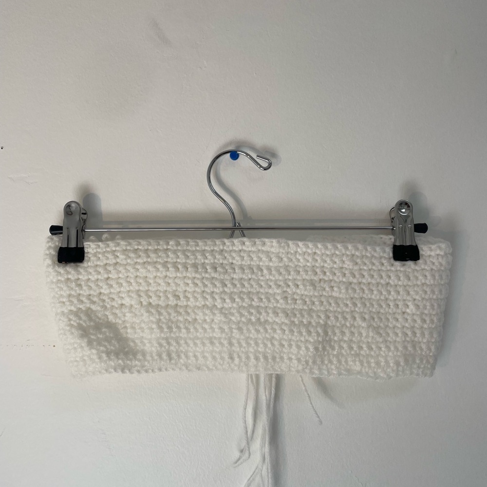 White Crochet Knit Top